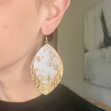 Load image into Gallery viewer, Gold Windsor Leather Earring