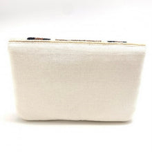 Load image into Gallery viewer, Mini BEE-You Striped Leopard Beaded Clutch