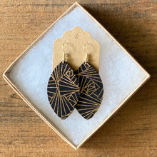 Load image into Gallery viewer, Black and Gold Art Deco Earrings