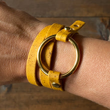 Load image into Gallery viewer, Mustard Cork Wrap Bracelet