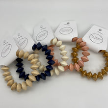 Load image into Gallery viewer, Chunky Wooden Saucer Bead Bracelets