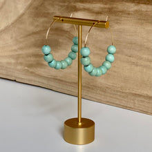Load image into Gallery viewer, Wood Bead Hoops (more colors available)