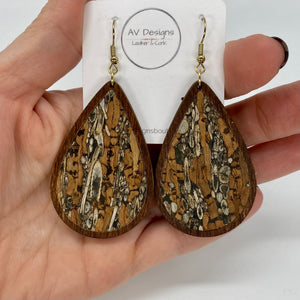 NEW Wood Bevel Earrings