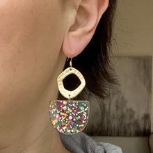 Load image into Gallery viewer, Sparkle n Shine Multi-Color Confetti Acrylic Earring