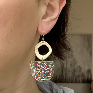 Sparkle n Shine Multi-Color Confetti Acrylic Earring