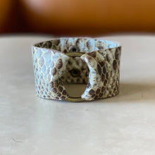 Load image into Gallery viewer, Snakeskin Leather Wide Cuff