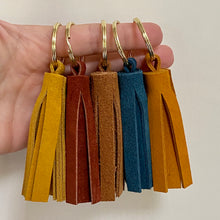 Load image into Gallery viewer, Suede Leather Tassel Keychains