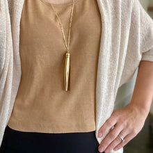 Load image into Gallery viewer, Spring Leather Tassel Necklaces with Paperclip Chain