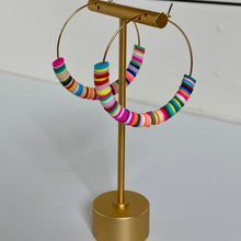 Load image into Gallery viewer, Heishi Bead Hoops (additional colors available)