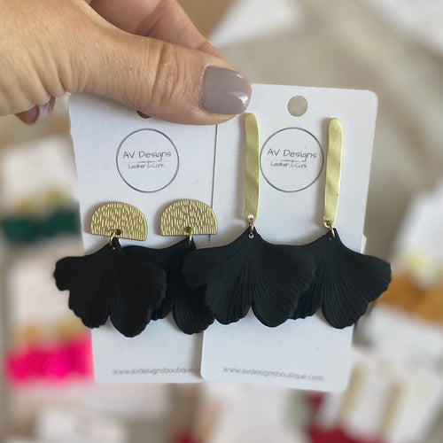 Ginkgo Acrylic Earrings (more colors available)