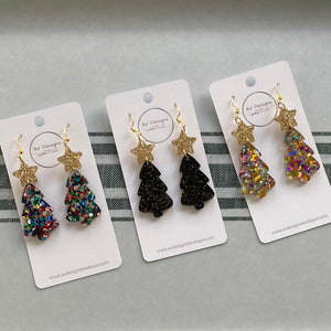 Festive Tree Acrylic Earrings