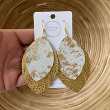 Load image into Gallery viewer, Gold Windsor Leather Earring