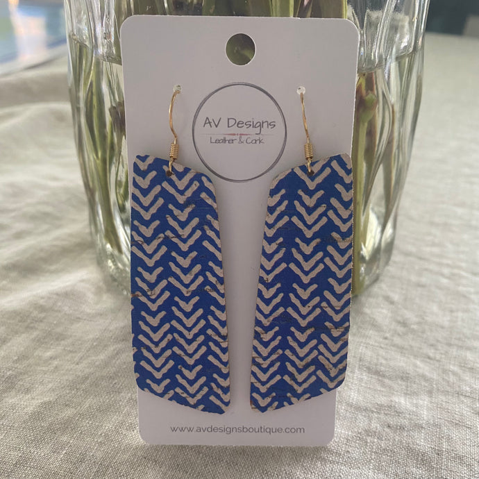 Ocean Blue Chevron Cork