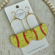 Load image into Gallery viewer, Baseball + Softball Cork Earrings