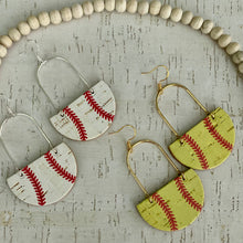 Load image into Gallery viewer, Baseball + Softball Cork Earrings