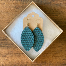 Load image into Gallery viewer, Sage Triangle Leather Earrings (additional styles available)