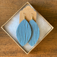 Load image into Gallery viewer, Denim Blue Palm Leather Earring (additional styles available)
