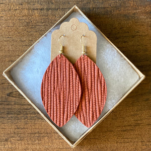 Rust Palm Leather Earring (additional styles available)