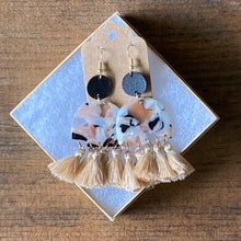 Load image into Gallery viewer, Cafe Latte Tassel Earrings
