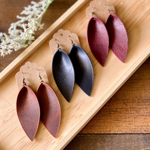 Rustic Leather Joanna Earrings
