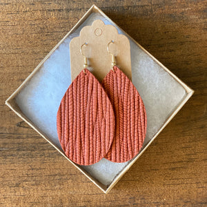 Rust Palm Leather Earring (additional styles available)