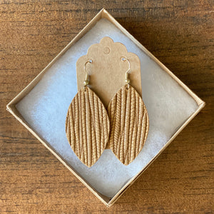 Oak Palm Leather Earrings (additional styles available)