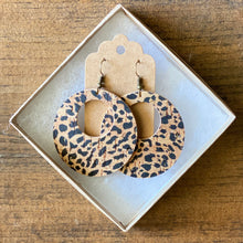 Load image into Gallery viewer, Cheetah Cork Earrings