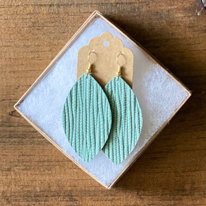 Mint Palm Leather Earrings (additional styles)