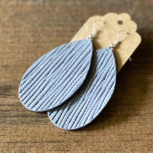 Grey Palm Leather Earrings (additional styles)