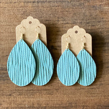 Load image into Gallery viewer, Mint Palm Leather Earrings (additional styles)
