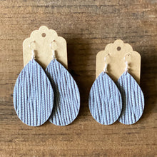 Load image into Gallery viewer, Grey Palm Leather Earrings (additional styles)