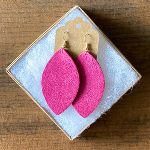 Hot Pink Suede Earrings (additional styles)