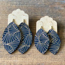 Load image into Gallery viewer, Black and Gold Art Deco Earrings