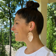 Load image into Gallery viewer, Metallic Feather Earrings