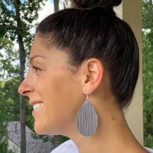 Load image into Gallery viewer, Grey Palm Leather Earrings (additional styles)