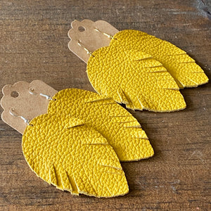 "I'm Your Biggest Fan" Yellow Feather Earring