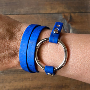 Royal Blue Cork Wrap Bracelet