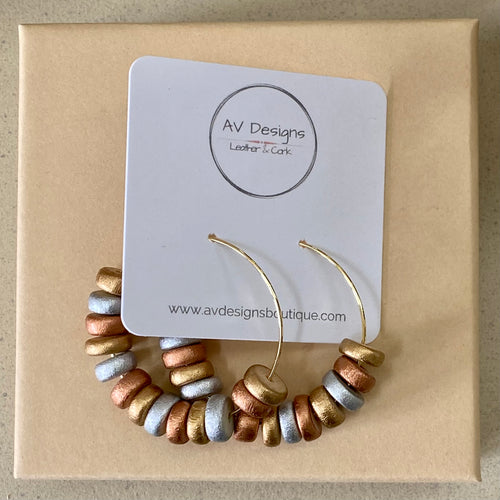 New Metallic Wood Hoops