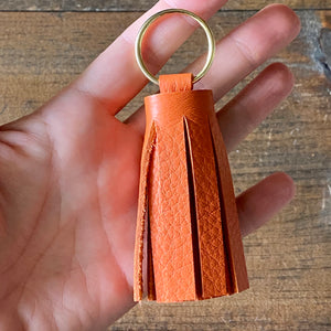 Soft Leather Tassel Keychains