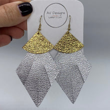 Load image into Gallery viewer, Rockstar Metallic Leather Earrings (price varies by size)