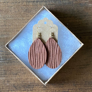 Chestnut Brown Palm Leather Earring (additional styles available)