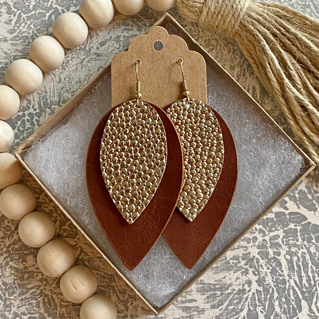 Sophia Layered Leather Earring