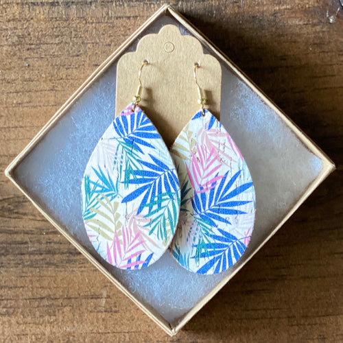 Palm Beach Cork Leather Earrings (additional styles)