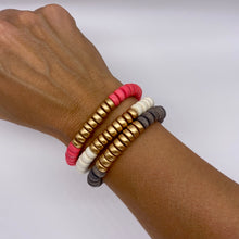 Load image into Gallery viewer, Wooden Rondelle Bead Bracelets (new colors available)