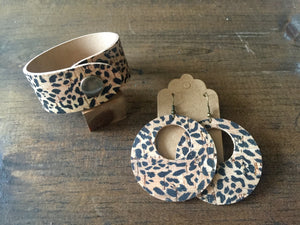 Cheetah Cork Earrings