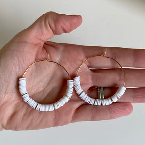 Heishi Bead Hoops (additional colors available)
