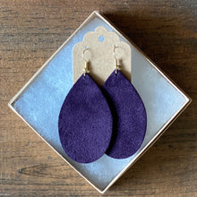 Load image into Gallery viewer, Deep Plum Suede Earrings (additional styles available)