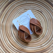 Load image into Gallery viewer, French Twist Leather Earrings