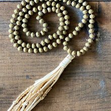 Load image into Gallery viewer, Ivory Tassel Necklace with Beads