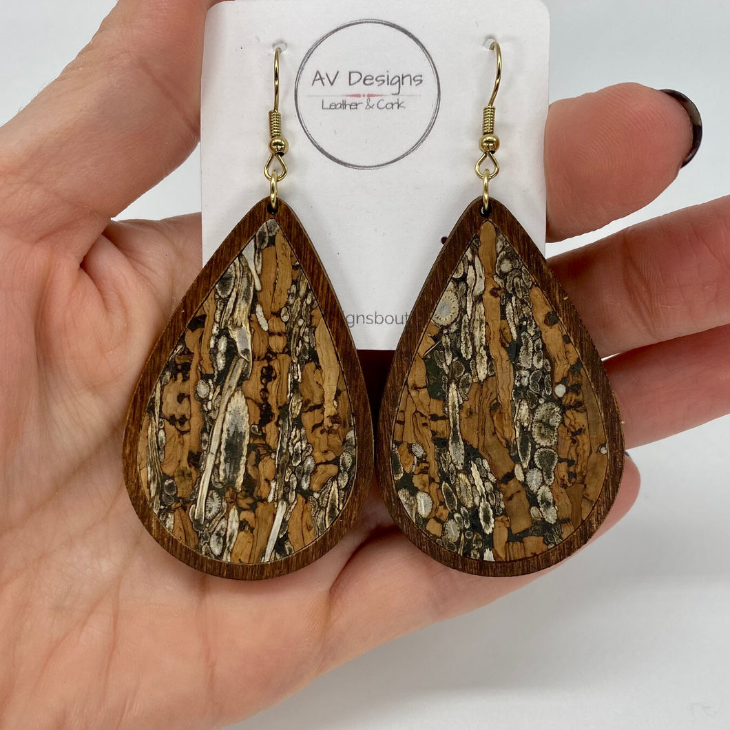 NEW Wood Bevel Earrings